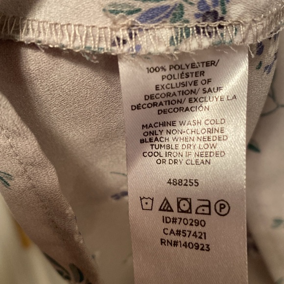 LOFT Women's Floral Sleeveless Top - Gray…size L - Picture 4 of 4